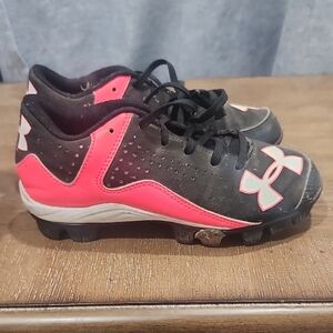 Under Armour Kids' Black and Pink Sneakers